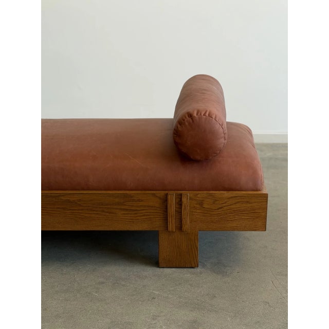 Mid-Century Modern Madura Daybed in Sienna Leather For Sale - Image 3 of 18