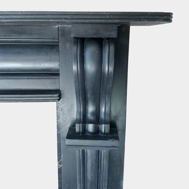 Antique Early 19th Century Irish Georgian Fireplace Mantel in Kilkenny Marble, 1820 For Sale - Image 6 of 10