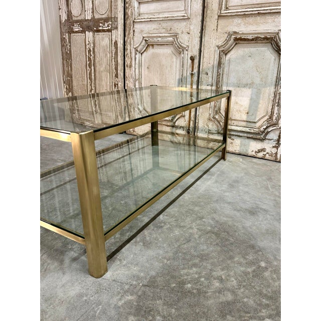 Mid-Century Modern Vintage Bronze Coffee Table, 1970 For Sale - Image 3 of 12