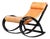 Patinated Cognac Leather Sgarsul Rocking Chair by Gae Aulenti for Poltronova, 1960s For Sale