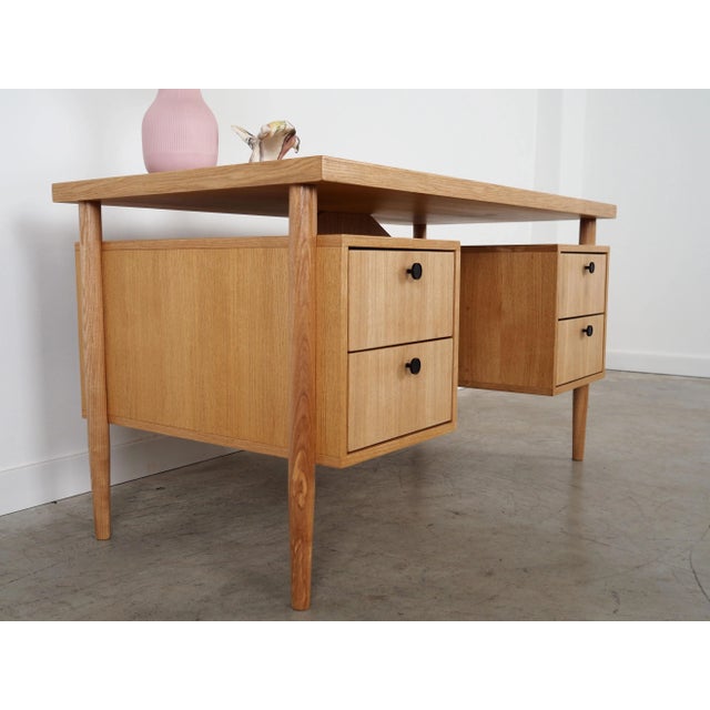 Yellow Vintage Scandinvian Oak Desk, 2000s For Sale - Image 8 of 14