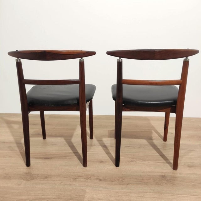 Helge Sibast Danish Chairs by Helge Sibast & Borge Rammeskov for Sibast Furniture, 1960s, Set of 2 For Sale - Image 4 of 9