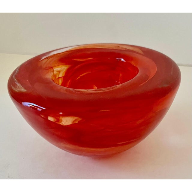 Kosta Boda Anna Ehrner Kosta Boda Red Bowl For Sale - Image 4 of 6