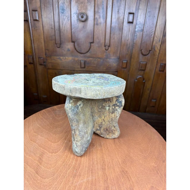 Late 18th Century Turkana African Stool – Antique Kenyan Carved Seat Enrich your space with ethnic elegance and historical...
