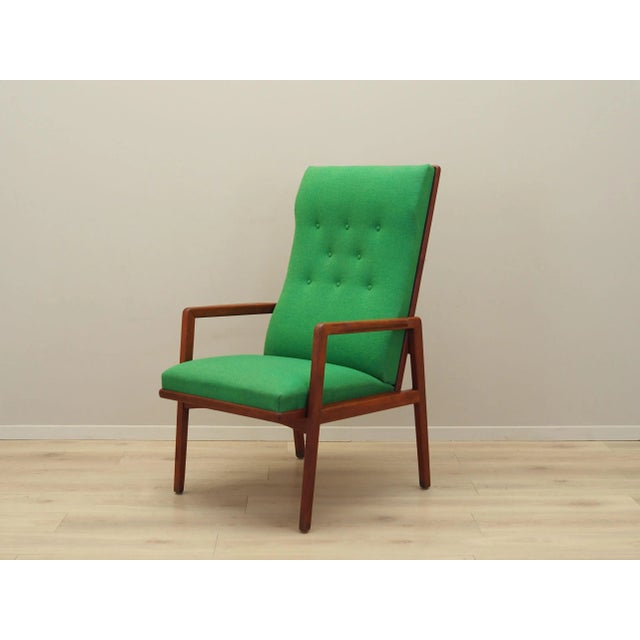 Danish Teak Green Armchair, 1970s For Sale - Image 3 of 18