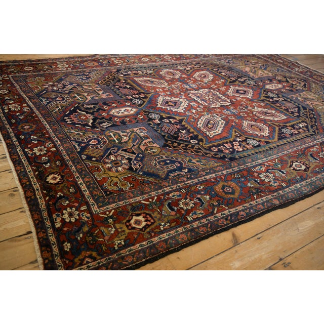 1950s Vintage Heriz Carpet - 7'5" X 10'4" For Sale - Image 5 of 13