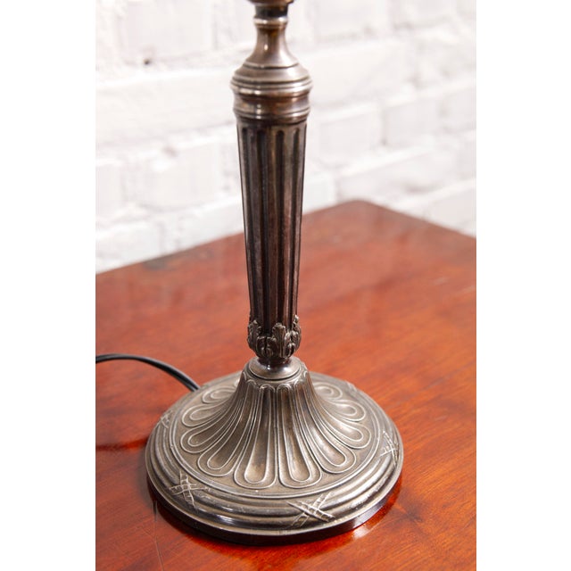 Art Deco Table Lamp with Marbled Glass Shade, 1930s For Sale - Image 6 of 13