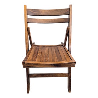 Mid 20th Century Wood Folding Chair For Sale