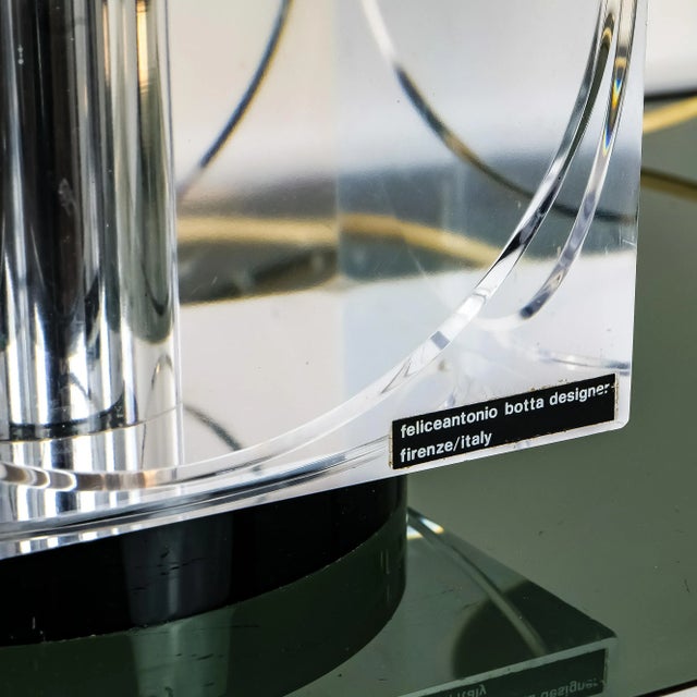 Acrylic Table Lamp by Felice Antonio Botta, Italy, 1970s For Sale - Image 9 of 14