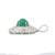 7.57ct Emerald Halo Pendant Necklace in 18k White Gold by VRJewels For Sale - Image 4 of 9