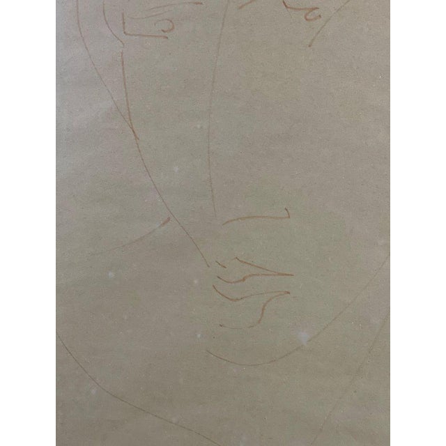 Mid 20th Century Mid-Century Modigliani Style Portrait Signed by Bernard Cohen, Madison Ave Provenance For Sale - Image 5 of 10