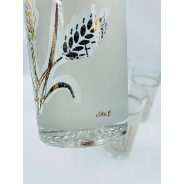 Mid 20th Century Mid-Century Decover Italy Frosted Highball & Garnish Bowl Cocktail Set- 7 Pieces For Sale - Image 5 of 13