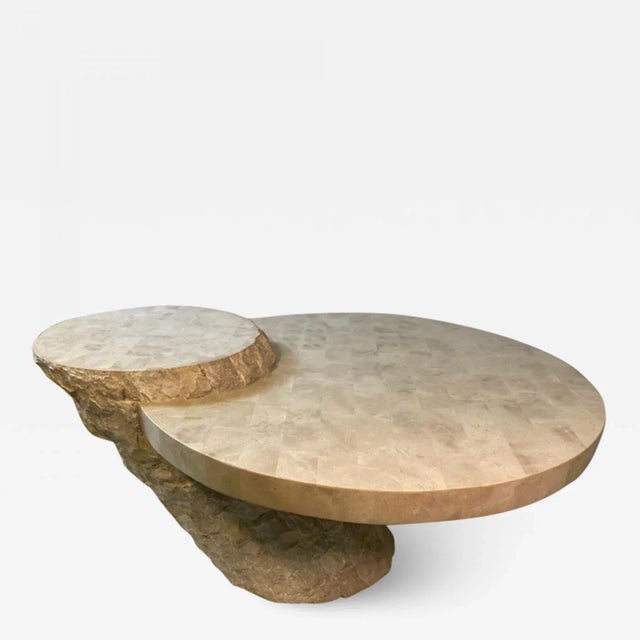 1970s Modern Tessellated & Natural Marble Coffee Table For Sale - Image 9 of 9