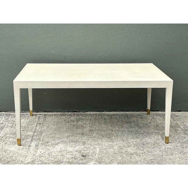 Vintage Monarch for Century Faux Shagreen Coffee Table For Sale - Image 11 of 12