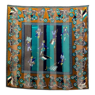 Lanvin the Revolutionaries 1990 Silk Scarf For Sale