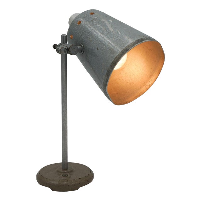 English Laboratory School Table Lamp Adjustable Light 003, 1940s For Sale