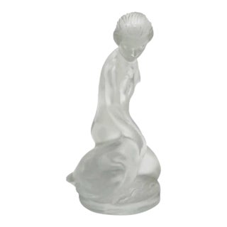 1970s Leda and the Swan Figurine by Lalique France For Sale