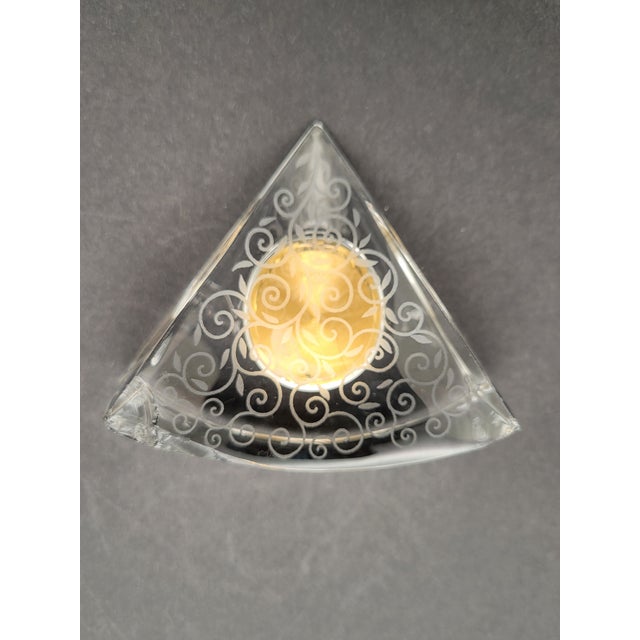 Baccarat Crystal Rendezvous Low Glass Clock Sculpture For Sale - Image 9 of 11