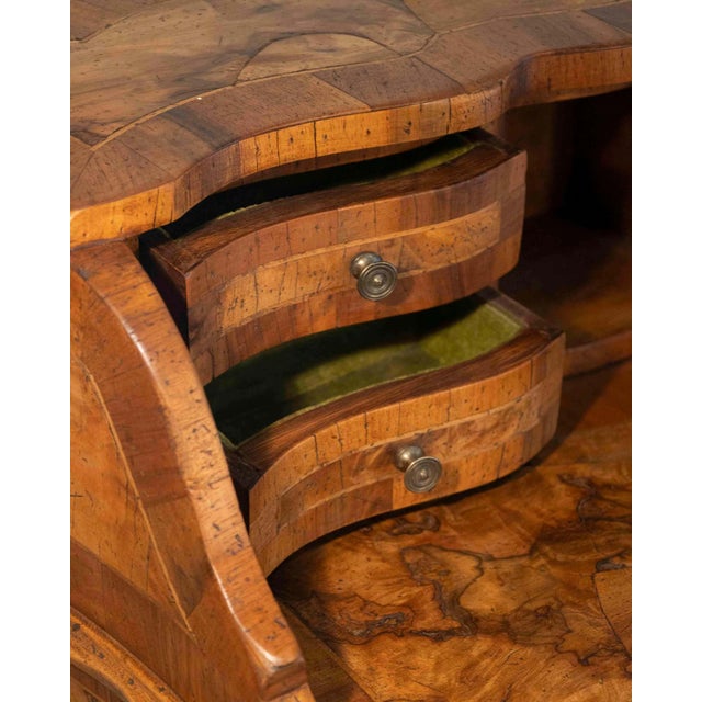 Louis XV Style Tiered Desk In Burr Walnut, 19th Century For Sale - Image 10 of 12