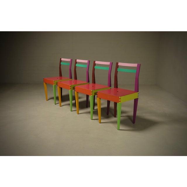 Dry Series Dining Table and Chairs by Massimo Morozzi for Giorgetti Matrix, 1980s, Set of 5 For Sale - Image 13 of 18