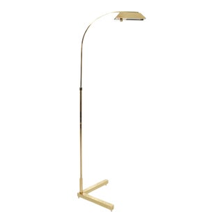 1980s Casella Lighting Polished Brass Pivoting Floor Lamp Modern San Francisco For Sale