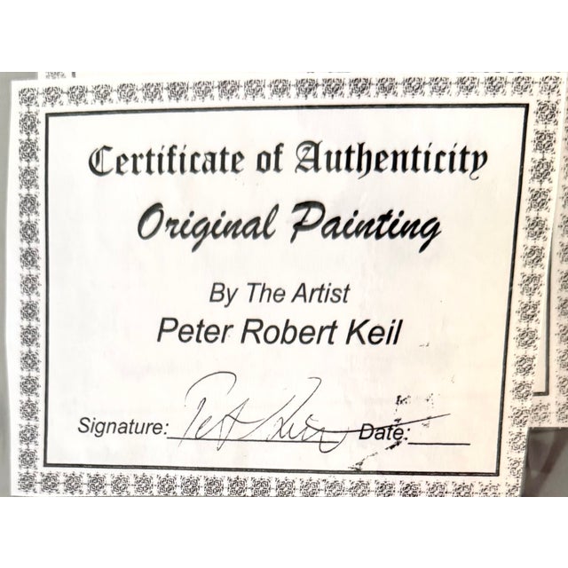 Mid 20th Century Peter Keil Paintings, Unframed, Set of Three For Sale - Image 5 of 6