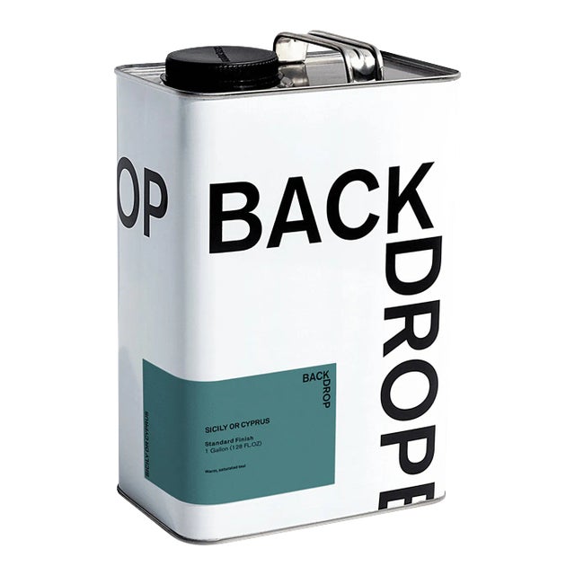 BACKDROP Standard Finish Interior Paint in Sicily Or Cyprus (Warm, Saturated Teal) - 1 Gallon For Sale