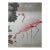Hand Painted Scenic Wallpaper Sample, Pink Flamingo Lake Landscape Wall Mural, Luxury Decorative Wallcovering For Sale
