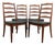 Set of 4 Vintage Mid Century Modern Dining Chairs by G Plan For Sale