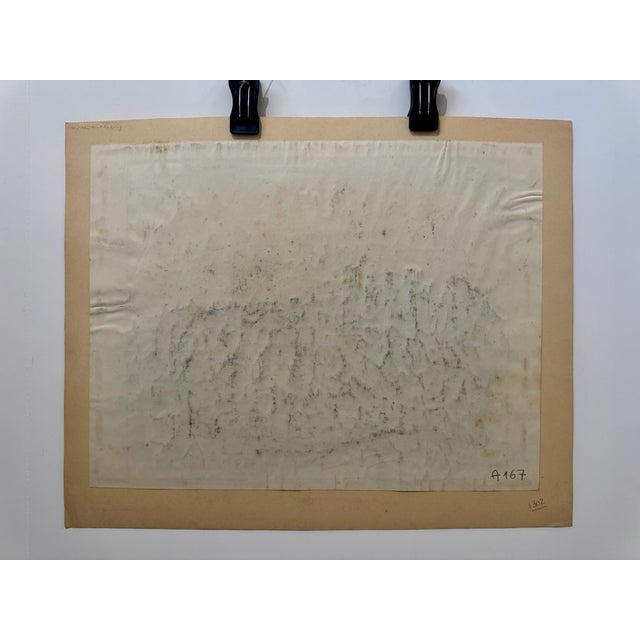 Henry Emil Salloch Original Watercolor on Paper Michelangeli by Evening. For Sale In Atlanta - Image 6 of 7