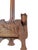 Antique Tramp Art Carved Wood Mirror With Candleholders and Pocket For Sale - Image 4 of 13