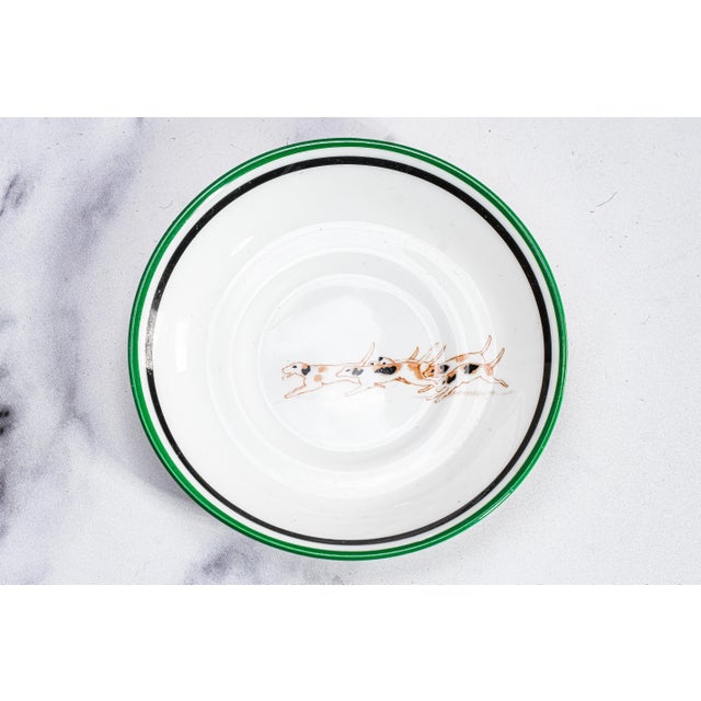 1930s Paragon Porcelain Hand Painted Fox Dogs Hunting Country Life Antique Demitasse Cup and Saucer For Sale - Image 13 of 16