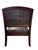 Contemporary Contemporary Dark Wood & Black Leather Sculptural Armchair For Sale - Image 3 of 8
