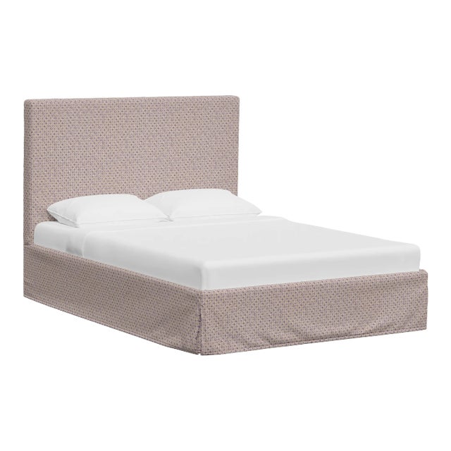 John Robshaw x Cloth & Company Twin Johanna Slipcover Bed in Aalap Lavender For Sale