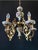 Antique Chandelier in Ceramic and Brass, 1960s For Sale - Image 4 of 11