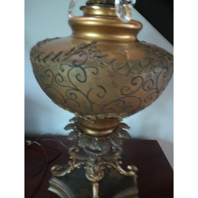 1950's Vintage Carl Falkenstein Hollywood Regency Tall Table Lamp With Jeweled Crystal For Sale In Chicago - Image 6 of 18