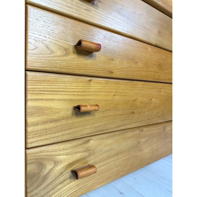 Vintage French Chest of Drawers in Elm from Maison Regain, 1960s For Sale - Image 11 of 13