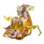Vintage Amber Cast Lucite Running Horse Sculpture For Sale