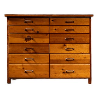 Mid-Century 12-Drawer Drafting & Parts Cabinet For Sale