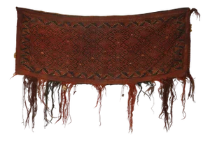 Vintage Hand-Knotted Turkmen Wall Hanging, 1920s