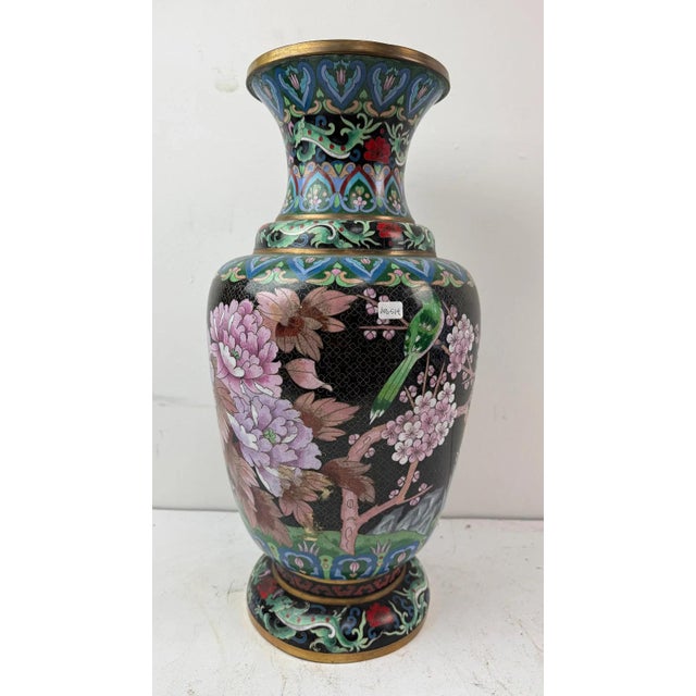 19th Century Monumental Chinese Cloisonne Enamel Vase For Sale - Image 5 of 13
