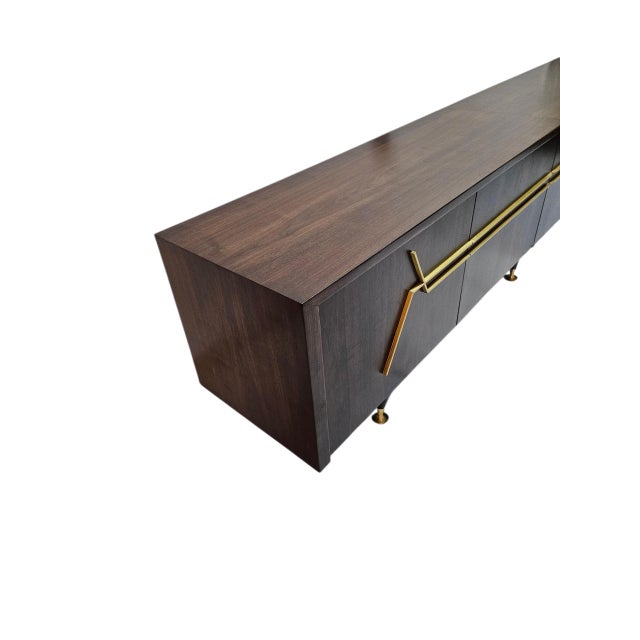 Burnt Umber 1950s Oversized Credenza For Sale - Image 8 of 18