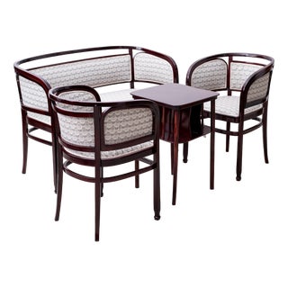 Secessionist Seating Group by Gustav Siegel for Jacob & Josef Kohn, Vienna, 1902, Set of 3 For Sale