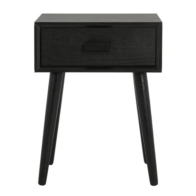 Black One Drawer Side Table in Black For Sale - Image 8 of 8
