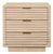 Matthew Izzo Home Mateo Cerused Oak Three Drawer Side Table With Brass Drawer Pulls For Sale