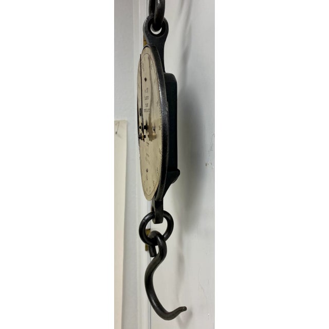 Antique Brass Salter Spring Balance Scale 20t With 200 Lb Capacity From England - Circa 1900 For Sale - Image 9 of 13