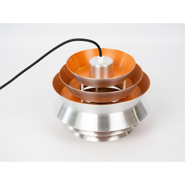Vintage Swedish Trava Pendant Lamp by Carl Thore for Granhaga Metallindustri, 1960s For Sale - Image 9 of 11