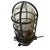 Industrial 1970s Industrial Iron Caged Marine Vapor Glass Light Fixture For Sale - Image 3 of 7