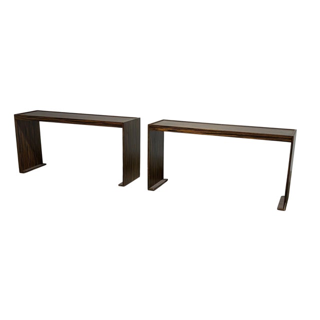 Christian Liaigre Style Console Table in Macassar Ebony For Sale In Philadelphia - Image 6 of 8
