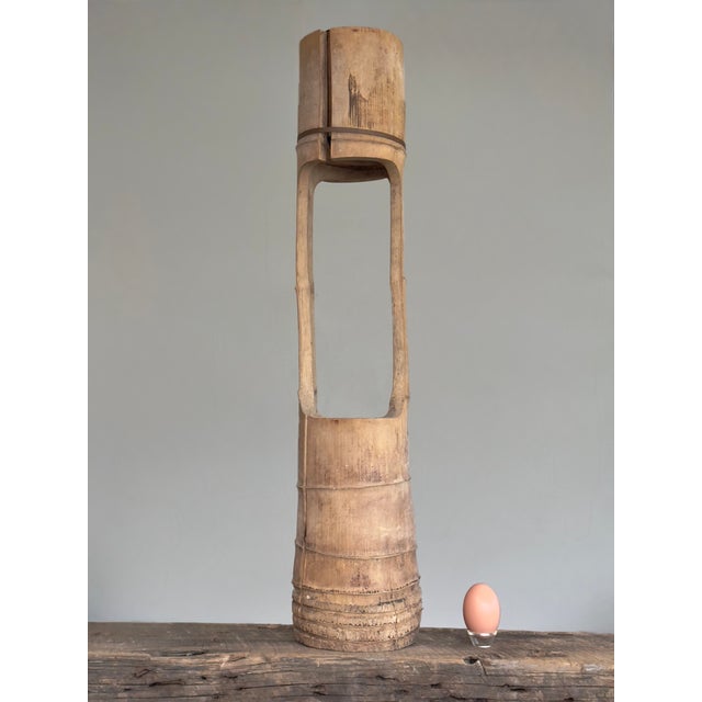 1960s Vintage Japanese Ikebana (Ni-Ju-Giri) Bamboo Vase For Sale - Image 5 of 9